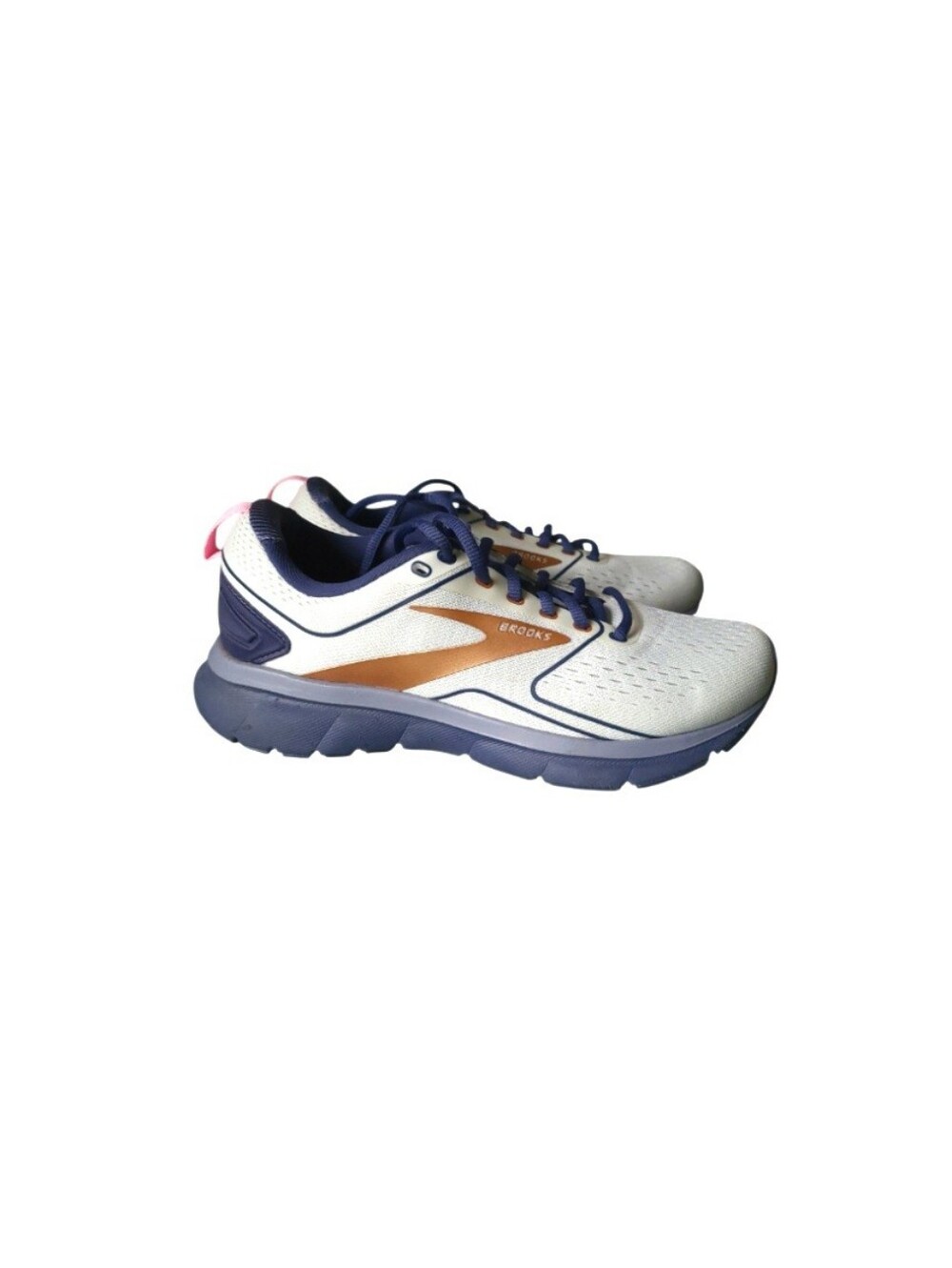 Brooks Transmit 3 Athletic Run Jog Walk Tenni Shoe Sneaker Blue Silver Women 8.5